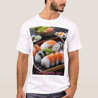 「日本の寿司:至福のひととき(Japanese Sushi: A Moment of Bliss)」 Tシャツ