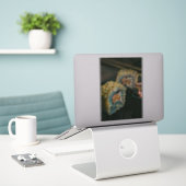 日本の寿 シール (デスク上のノートパソコン)