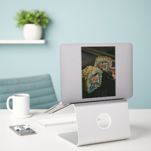 日本の寿 シール (デスク上のノートパソコン)