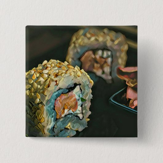 日本の寿 缶バッジ (正面)