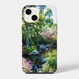 日本の庭園での美しい春の風景 iPhone 14ケース