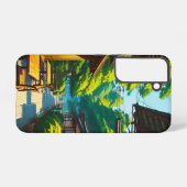 日本の庭園のアウトドアカフェ SAMSUNG GALAXYケース (裏面横)