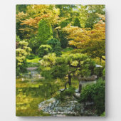 日本の庭園の絵画効果の風景 フォトプラーク (正面)