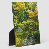 日本の庭園の絵画効果の風景 フォトプラーク (側面)