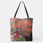 日本の庭園の色とりどりの紅葉 トートバッグ (裏面)
