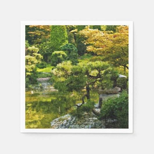 日本の庭園 - 伝統的な美意識 スタンダードカクテルナプキン (正面)