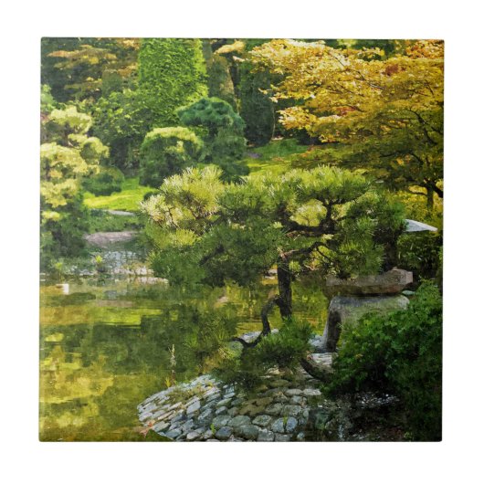日本の庭園 - 伝統的な美意識 タイル (正面)