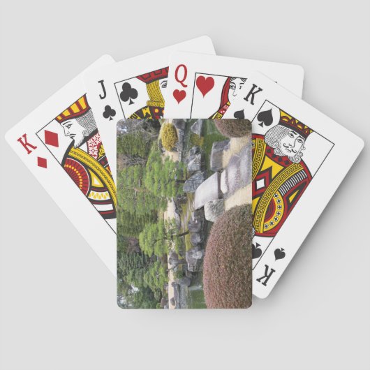 日本の庭本園日庭 トランプ (裏面)