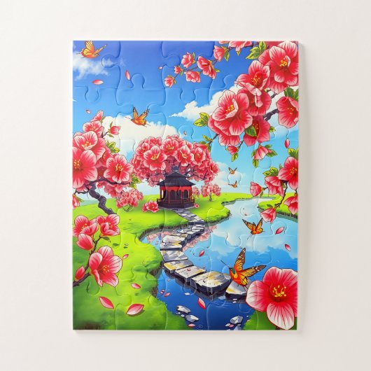 日本の庭 ジグソーパズル (縦)