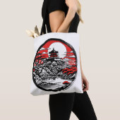 日本の庭 トートバッグ (クローズアップ)