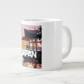 日本の建物 夕陽 ポスター ジャンボコーヒーマグカップ (正面右)