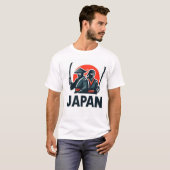 日本の忍者と侍 Tシャツ (正面フル)