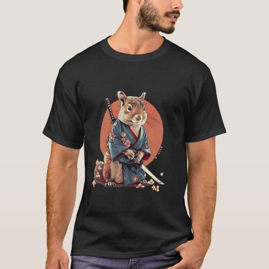 日本の忍者リス日本のク戦士S Tシャツ (正面)