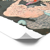 日本の悪魔と幽霊、古代日本の絵を描人 ポスター (角)