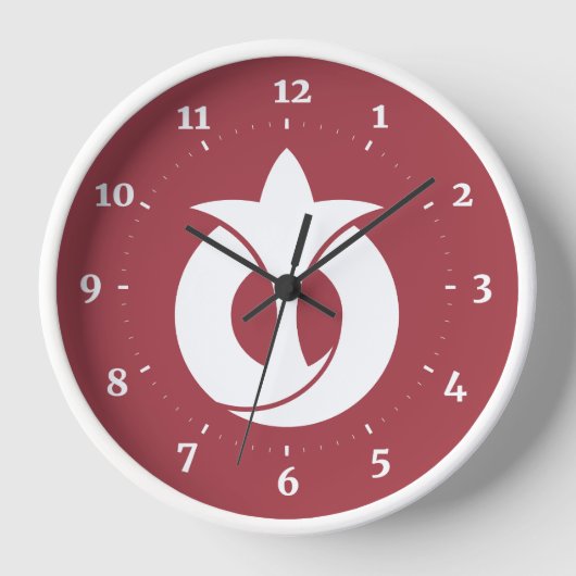 日本の愛知県の旗 壁時計 (正面)