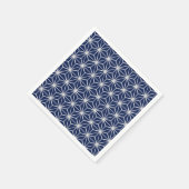 日本の我羅あさのは幾何青白 スタンダードカクテルナプキン (角)