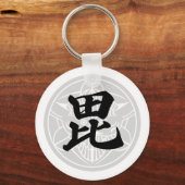 日本の戦国武将　上杉謙信　毘 キーホルダー (正面)