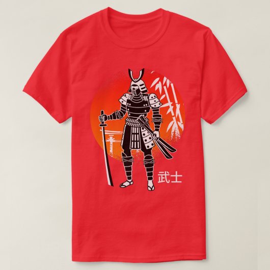 日本の戦士サムライファイタージャパン Tシャツ (デザイン正面)