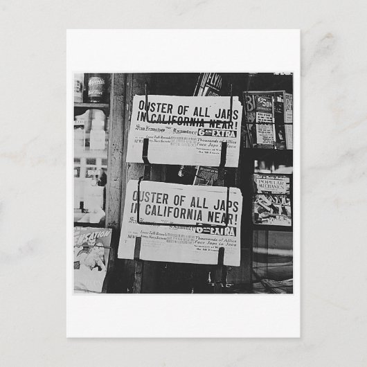 日本の抑留 – 新聞 案内ポストカード (正面)