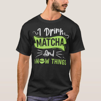 日本の抹茶ラテアート料理用緑茶 Tシャツ