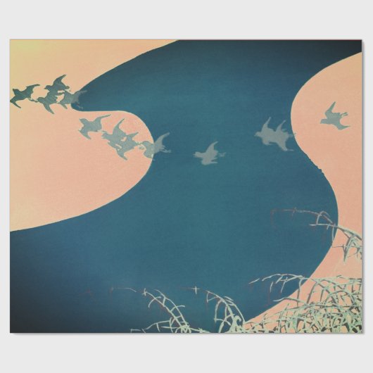 日本の抽象芸術CROWSラッ飛んでいるピング紙 ラッピングペーパー (フラット)