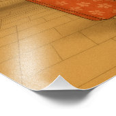 日本の散策 – 着物ガールと芝犬アートプリント フォトプリント            (角)