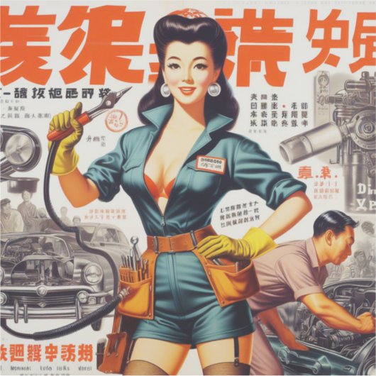 日本の整備士 シール (正面)