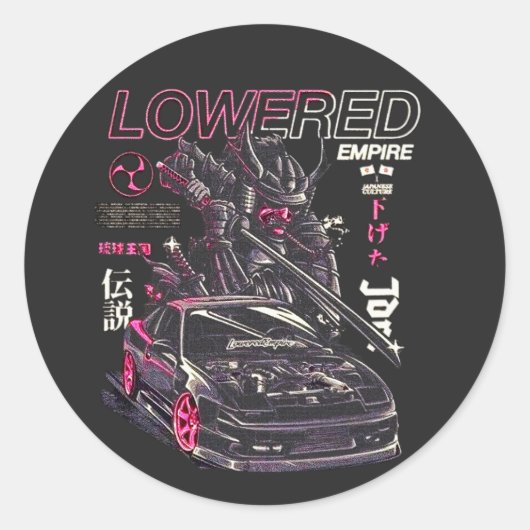 日本の文化をチューニング ラウンドシール (正面)
