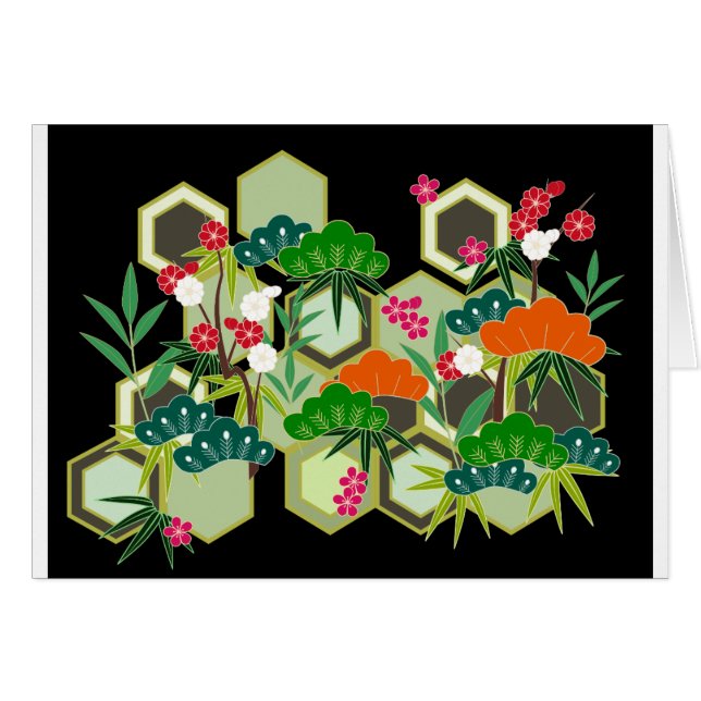 日本の新年のお祝い 日本風 (正面横)