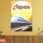 日本の新幹線の旅行ポスター キャンバスプリント (インサイチュ (リビング))