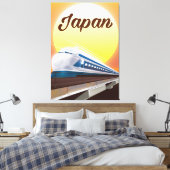 日本の新幹線の旅行ポスター キャンバスプリント (インサイチュ (寝室))