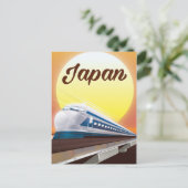 日本の新幹線の旅行ポスター ポストカード (スタンド正面)
