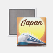 日本の新幹線の旅行ポスター マグネット (正面/裏面)