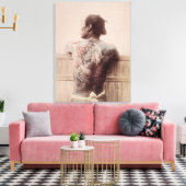 日本の新郎の入れ墨， c.1880 （写真） キャンバスプリント (インサイチュ (リビング))