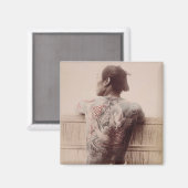 日本の新郎の入れ墨, c.1880 (写真) マグネット (正面/裏面)