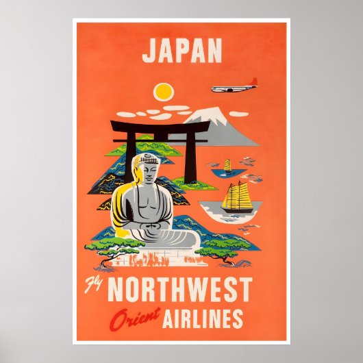 日本の旅行ポスター 北西日本美術 ポスター (正面)