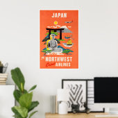 日本の旅行ポスター 北西日本美術 ポスター (ホームオフィス)
