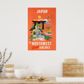 日本の旅行ポスター 北西日本美術 ポスター (キッチン)