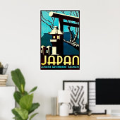 日本の旅行ポスター 鉄道プリント 日本美術 ポスター (ホームオフィス)