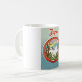 日本の旅行ロゴ コーヒーマグカップ (正面左)