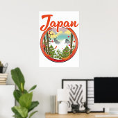 日本の旅行ロゴ ポスター (ホームオフィス)