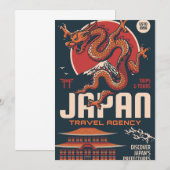 日本の旅行 招待状 (正面/裏面)