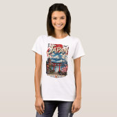 日本の旅行Tシャツ | 富士山ヴィンテージ日本 Tシャツ (正面フル)