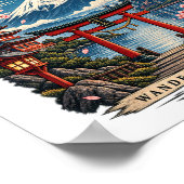 日本の旅 | 富士山 ヴィンテージ 日本 ポスター (角)