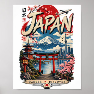 日本の旅 | 富士山 ヴィンテージ 日本 ポスター