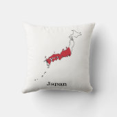 日本の旗と地図のソブニールデザイン クッション (裏面)
