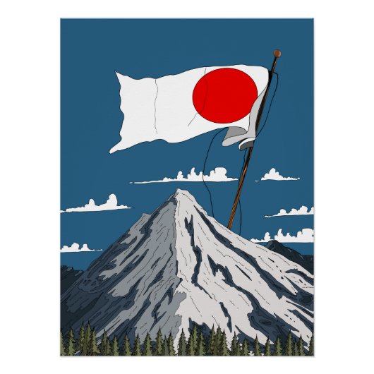 日本の旗の旅行ポスター ポスター (正面)