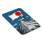 日本の旗の旅行ポスター マグネット (右側)