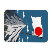 日本の旗の旅行ポスター マグネット (横)