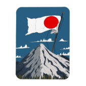 日本の旗の旅行ポスター マグネット (縦)